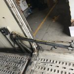 Hydraulic arm on a van door